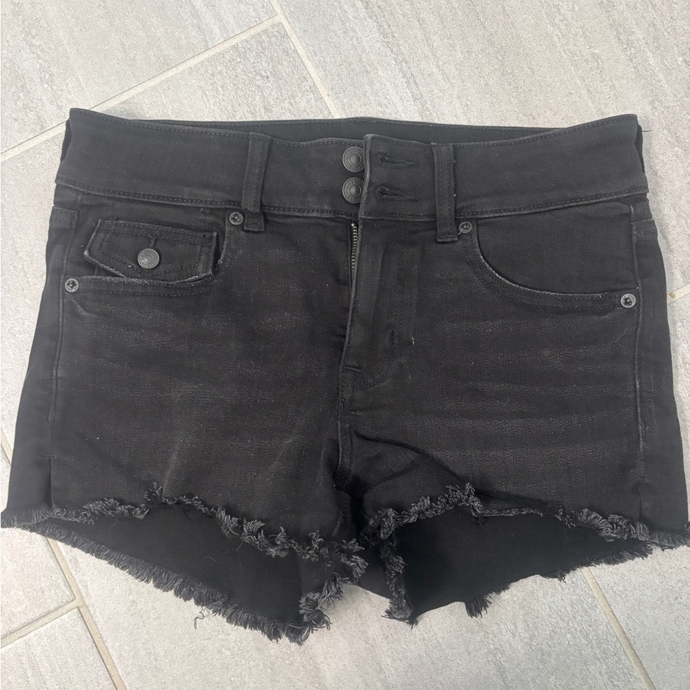 Black Denim Women Shorts